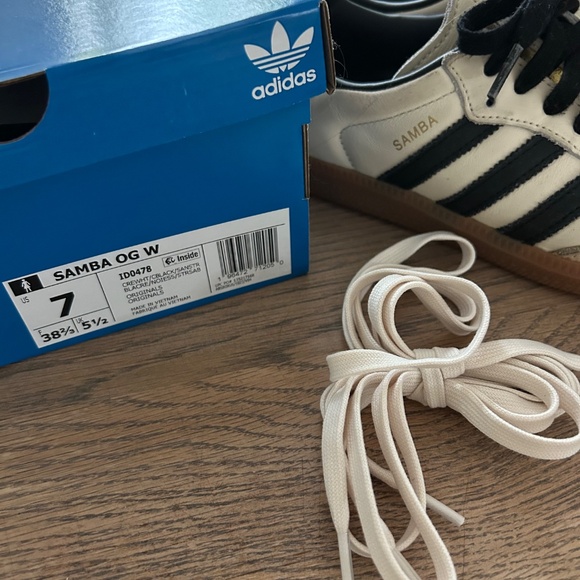 adidas Originals Samba OG "Cream White/Core Black/Sand Strata" Women's Shoe - Picture 7 of 9